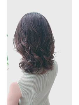 ステアケース 武蔵小杉店(stair:case) ミディアムヘア　ゆるふわパーマ　20代30代40代髪型