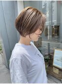 NUDE 20代 30代 40代 ハイライト ボブショート 大人ショートボブ