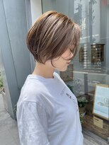 ヌード(NUDE)&nbsp;NUDE 20代 30代 40代 ハイライト ボブショート 大人ショートボブ