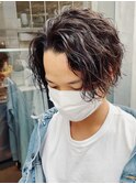 波巻きパーマツイストパーマスパイラルパーマメンズパーマカット