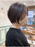 【斉藤 航人】大人前髪カットのボブショート 【白髪染め可】