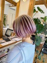 ギャラクシー ヘアードレッサーズ(galaxy hairdressers)&nbsp;アンブレラカラーホワイトベージュピンクインナーカラー