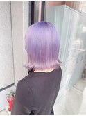 イメチェン/レッドブラウン/フルバング/似合わせカット/渋谷駅