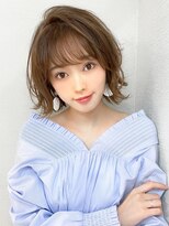 ラルユー 金山(LallYou)&nbsp;美髪/ピンクブラウン/切りっぱなしボブ/エアリーロング