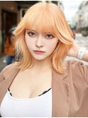 20代30代大人可愛い髪質改善小顔艶感オレンジベージュ