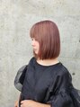 アミックス ヘアワークス 本店(AMIX hair works)&nbsp;ハイトーンカラーに淡いピンクをオンカラー☆可愛い色に！
