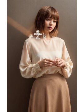 ラクヘアー 六本松店(rak hair) 外はね切りっぱなしミディアムぼぶ