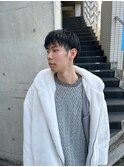 rireニュアンスパーマカルマパーマベリーショートダークアッシュ