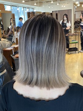 ブリッツレボルト(BLITZ R EVOLUT) バレイヤージュs 白髪ぼかしハイライト 20代/30代/40代【柏駅】