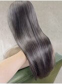 20代30代40代ストレートアッシュベージュ髪質改善艶感カラー