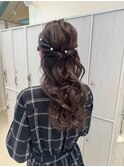ハーフアップ