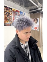 オーシャントーキョーハラジュク(OCEAN TOKYO harajuku) シルバーアッシュ/スパイキーショート/刈り上げアップバング