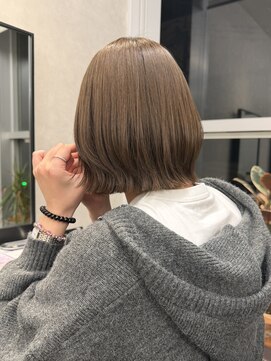 フォト 武蔵小杉(foto) レイヤーボブ/切りっぱなしボブ/ベージュカラー