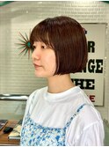 ミルクティーブロンド/ワンホンレイヤーカット/横浜