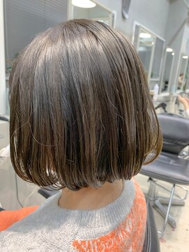 テトヘアー(teto hair) 前下がりボブ、グレージュ、フレンチボブ、アッシュベージュ
