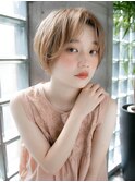 ハイトーンベージュのショートヘア★