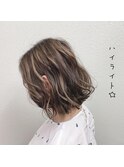 【ショート】ボブハイライト