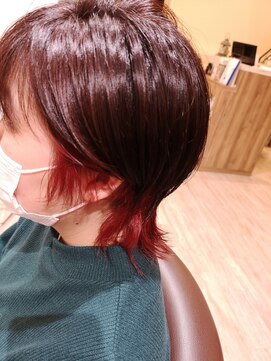 ルシードスタイル クリザンテーム ウルフ×インナーカラー