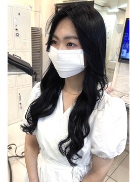 シーズン 大阪(SEASON) 【シールエクステ】韓国ヘア×ブルーブラック