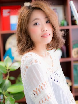 カバーヘア イヴ 戸頭店(COVER HAIR EVE) Aラインロブ小顔フェミニンワンレングスボブc5戸頭20代30代40代