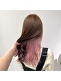 ジードットヘアー(g.hair)&nbsp;-inner color-milkteabeige×pail pink