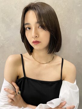 トルネード(TORNADO) 韓国風切りっぱなしボブ 髪 チョコレート 小顔カット M0609