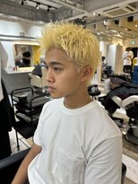 ヘア アンド フェイス ルースト 河原町店(hair&face ROOST) ブリーチWカラー抜きっぱスパイキーショート