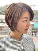30代40代大人女性/前髪ありショートボブ/ショートヘア/髪質改善