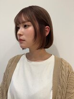 サラビューティーサイト 九大学研都市店(SARA Beauty Sight) 【晴音のきゅんhair】ミルクティーベージュ×ボブ