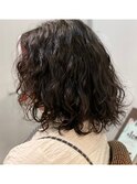 【coma中野】似合わせカットウェーブミディアムマロンベージュ