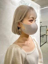 ネモネ バイ ミリー 梅田茶屋町(nemone by milly)&nbsp;ハイトーンカラー切りっぱなしボブタンバルモリスタイル【梅田】