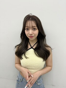 アースコアフュールボーテ 笛吹店(EARTH coiffure beaute) ナチュラルブラウン_シースルーバング_くびれ_透明感