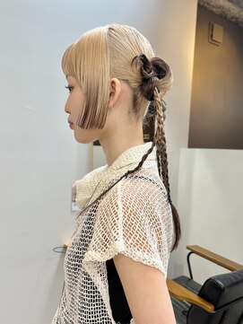 ヌープヘアーアイス(NUUP.hair ici) 大人気20代◎結婚式成人式卒業式ツインテール編みおろし