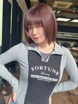 ユーフォリア 新宿通り(Euphoria) ボブ美髪ストレートピンクブラウン