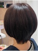 ショートカット/ダークブラウン/艶髪