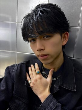 オム ブランシェ(HOMME BLANCHE’) シースルーフェザーパーマウルフ