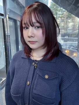 デコ(DECO) ワンカラー！ワインレッド×ハッシュカット