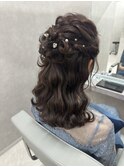 全席個室サロン／結婚式ヘアセットパーティヘアアレンジ編み込み