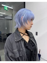 ゴートゥデイ 福岡大名Bellus店(GO TODAY)&nbsp;ショートウルフ×アイスブルー