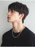 マッシュ 韓国ヘア ニュアンスパーマ センターパート ウルフヘア
