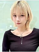 レイヤーボブ/おしゃれ女子ウルフへア/顔周りレイヤーカット
