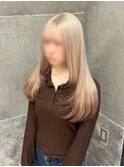 ホワイトベージュ 裾カラー