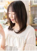 ★シースルー前髪顔周りカットミディアムレイヤー20代30代★2