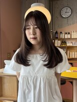 マルソー&nbsp;岡山顔まわりレイヤーベージュカラー髪質改善トリートメント