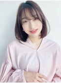 シースルー 前髪で小顔骨格補正ボブ［髪質改善/池袋&目白&大塚］