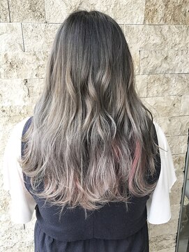 ウノプリール 茶屋町店(unopulir) 【unopulir永尾】ホワイトグレージュ×ピンクインナーカラー