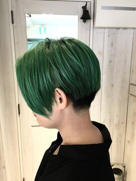 ギャレット 新宿店(Garret) グリーン/ショート/刈り上げショート/刈り上げ/20代30代40代50代