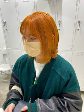 ゲーム 渋谷店(GAME) ダブルカラーオレンジベージュカラーケアブリーチ韓国ハイトーン