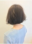 クラシックボブ ニュアンスパーマ チョコレートカラー