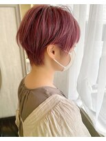 ヘアデザイン アンジェロ(Hair Design Angelo) 耳掛けショート☆ピンクパープル